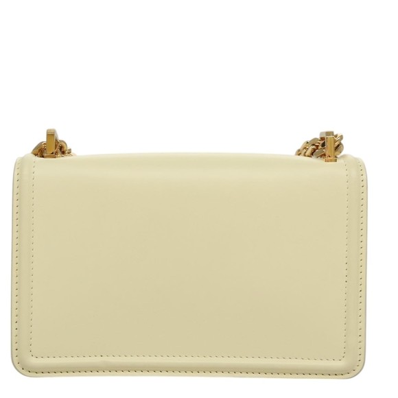 BURBERRY Chain Shoulder Bag Leather Beige Auth 107508 - Picture 3 of 16